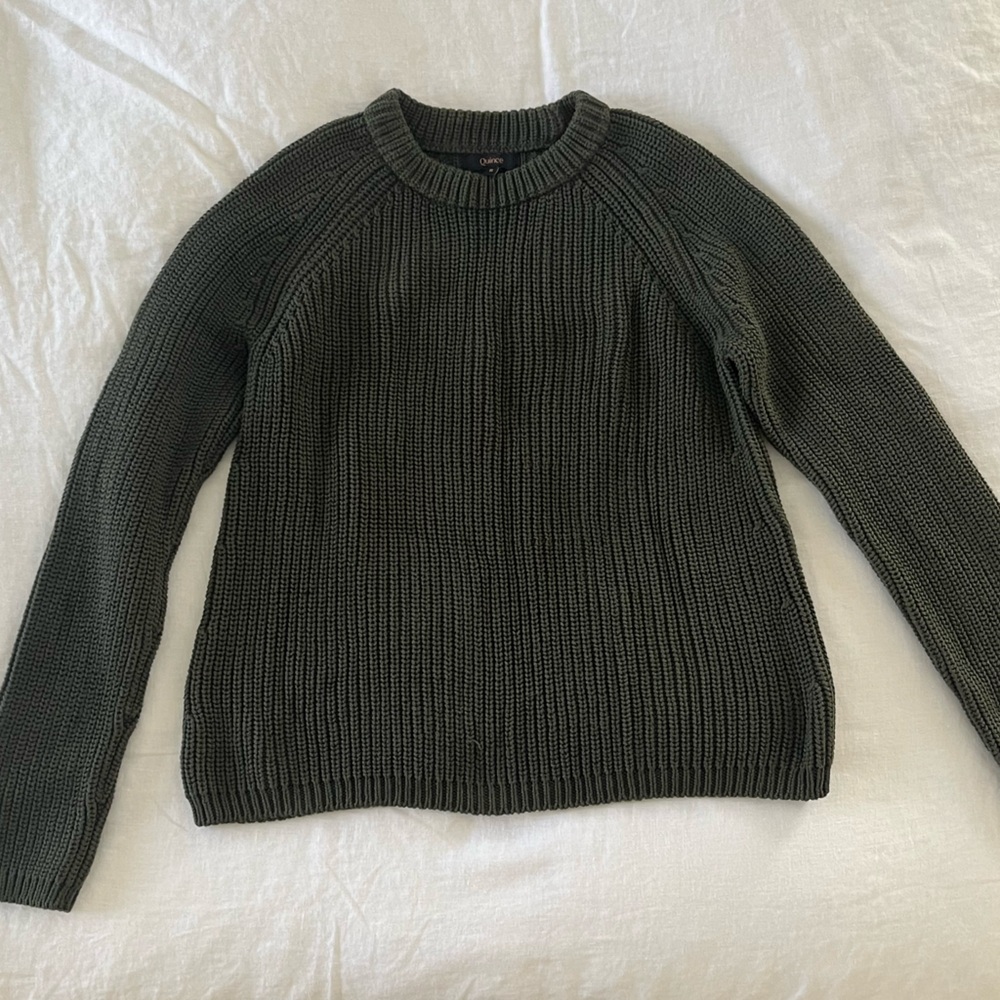 Quince cotton fisherman sweater